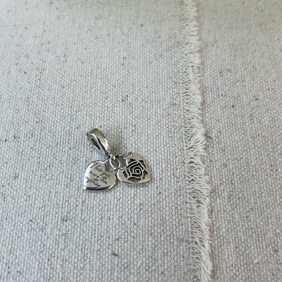 Pandora Sterling Silver  I love you more than anything charm. - Picture 1 of 4